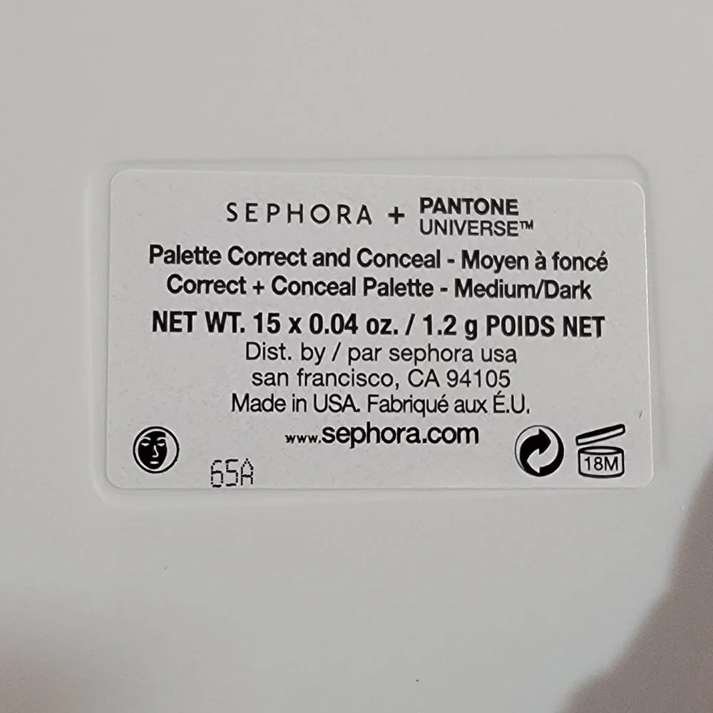 Sephora Pantone Universe Correct and Conceal Medium to Dark Palette NIB